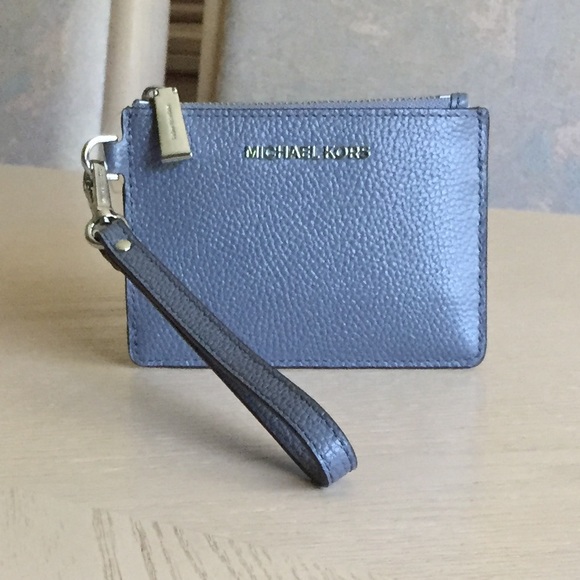 Michael Kors Handbags - Michael Kors Grey Leather Coin Purse, Wristlet